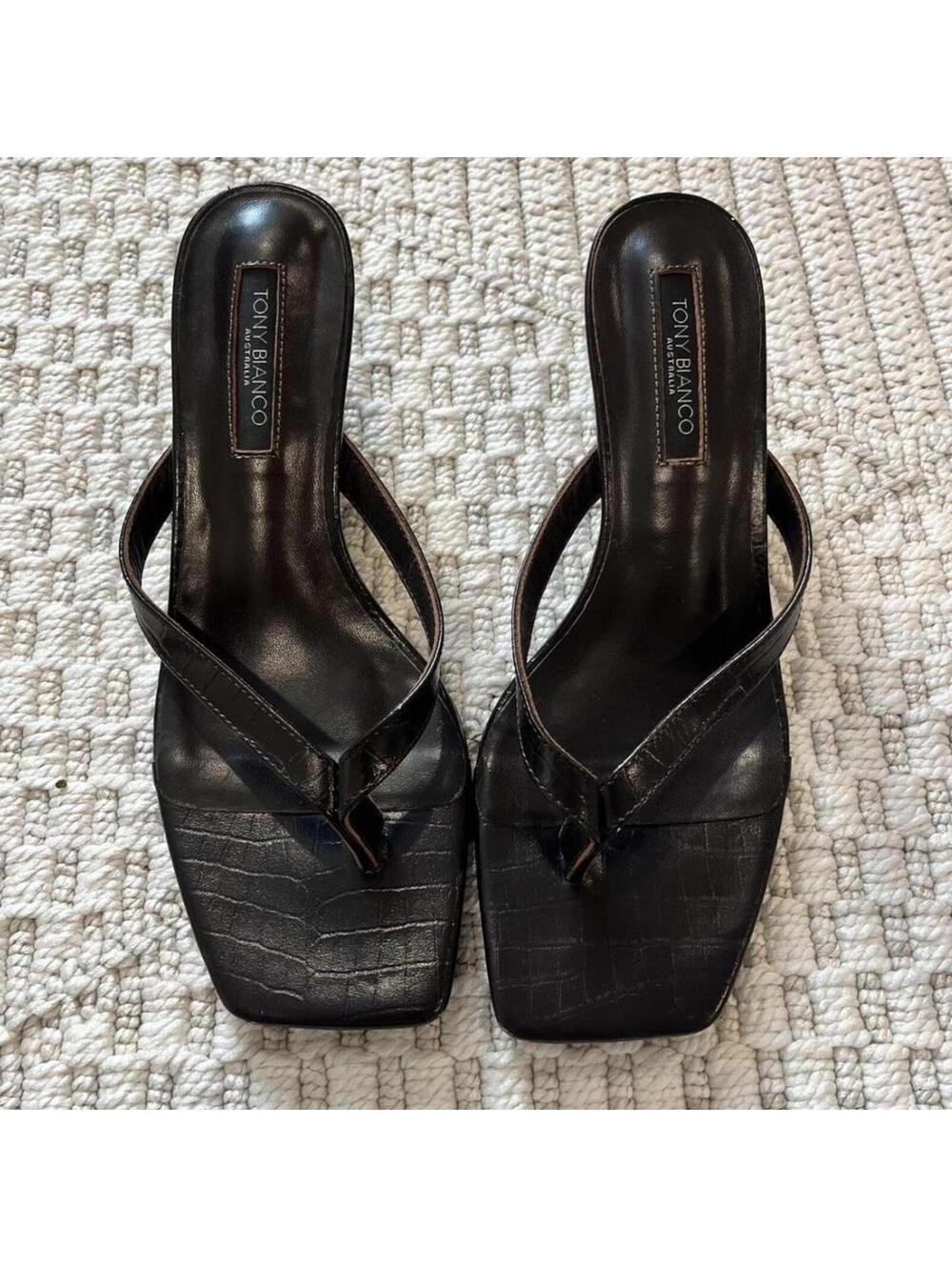 Tony Bianco Topaz Choc Croc Heel